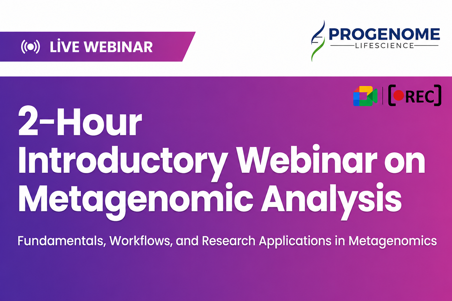 2-Hour Introductory Webinar on Metagenomic Analysis